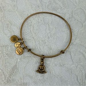 ALEX AND ANI CALMING ENERGY BUDDHA ANTIQUE GOLD BRACELET Wellness Spiritual